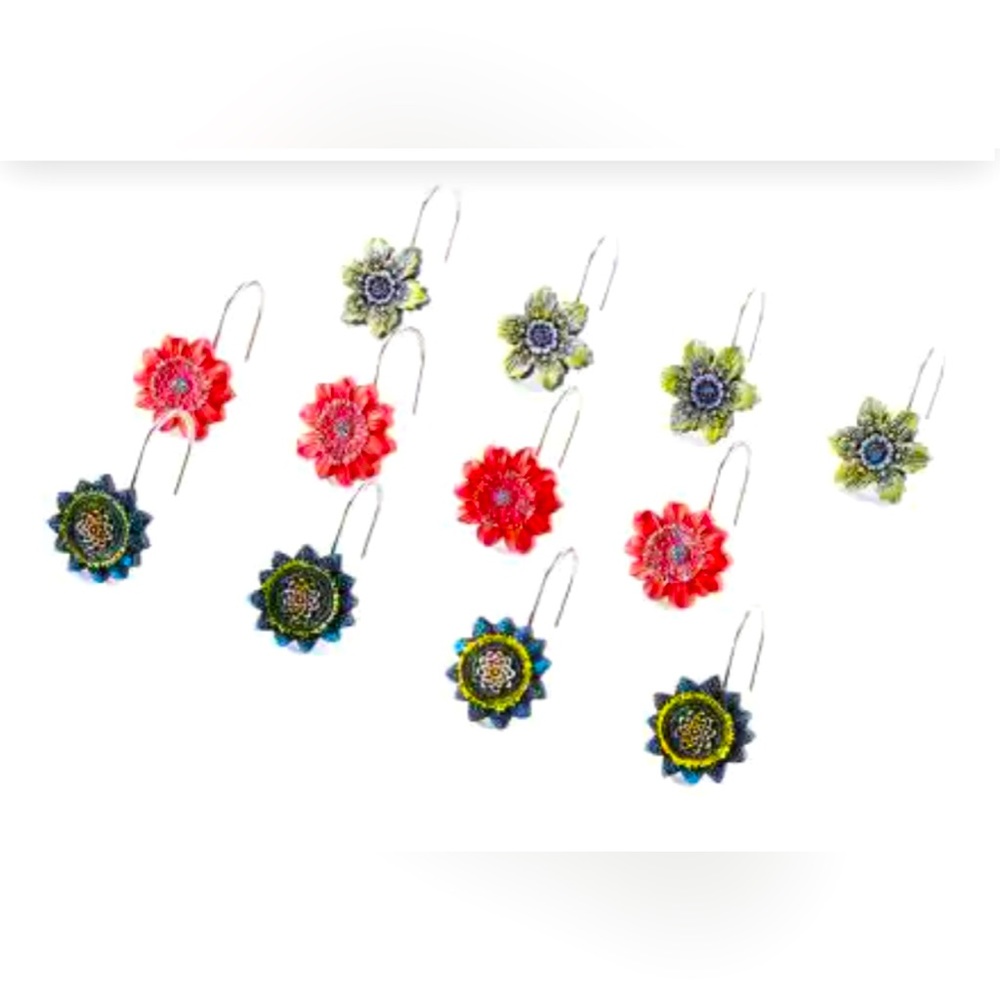 Floral Blossoms Shower Hooks, New